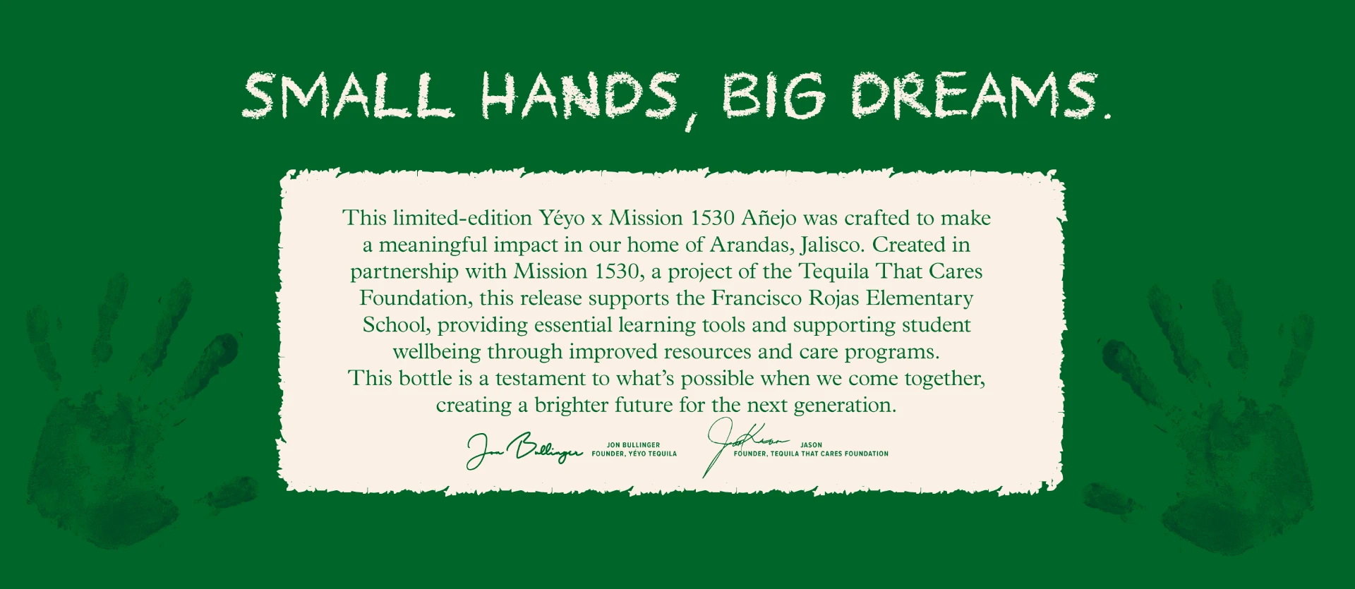 Original Mission 1530 impact statement supporting Francisco Rojas Elementary School in Arandas, Jalisco