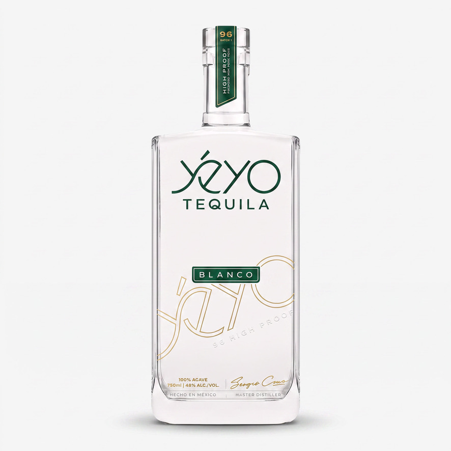 Yéyo Tequila Blanco 96 High Proof bottle