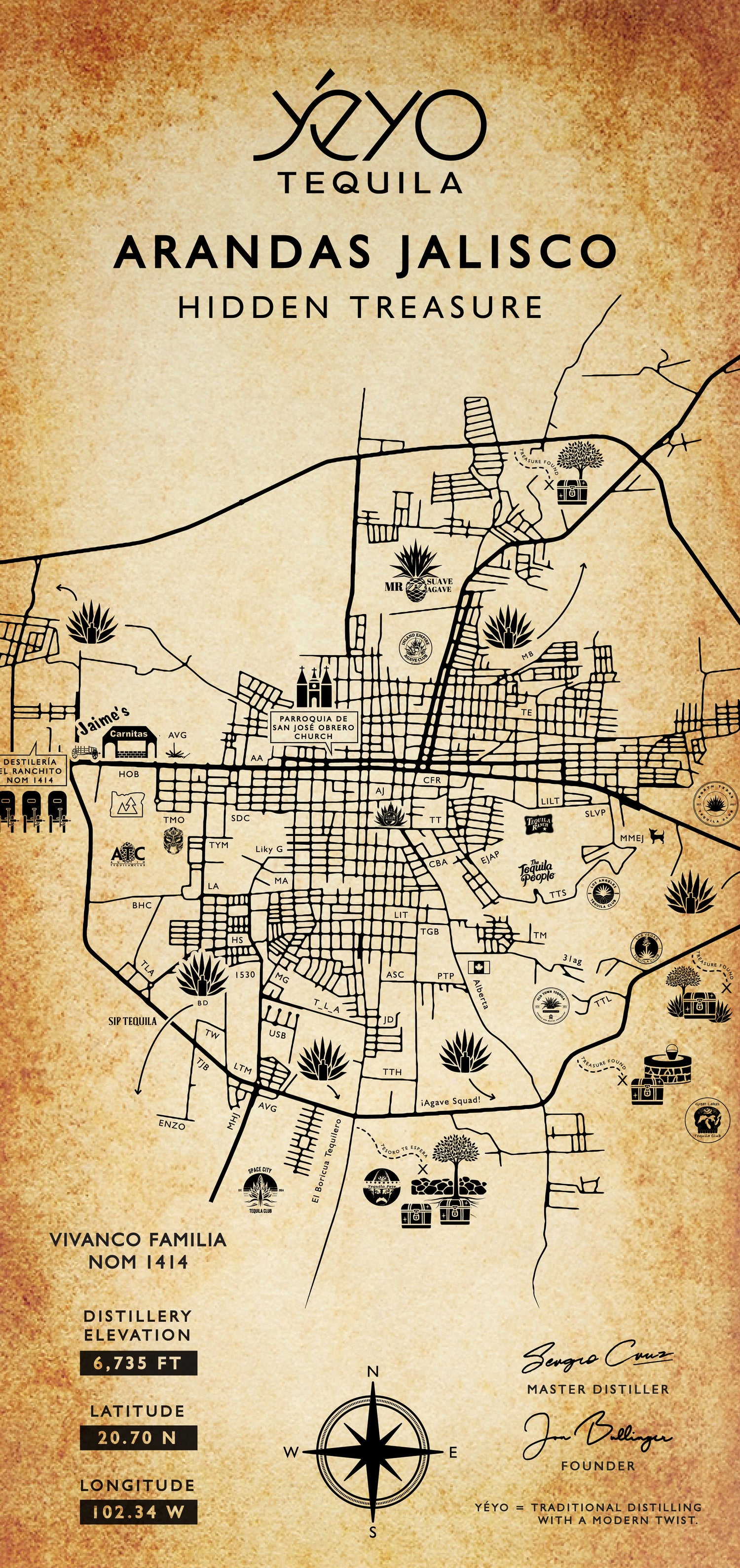 Yéyo Arandas Jalisco Hidden Treasure map for the 2026 hunt