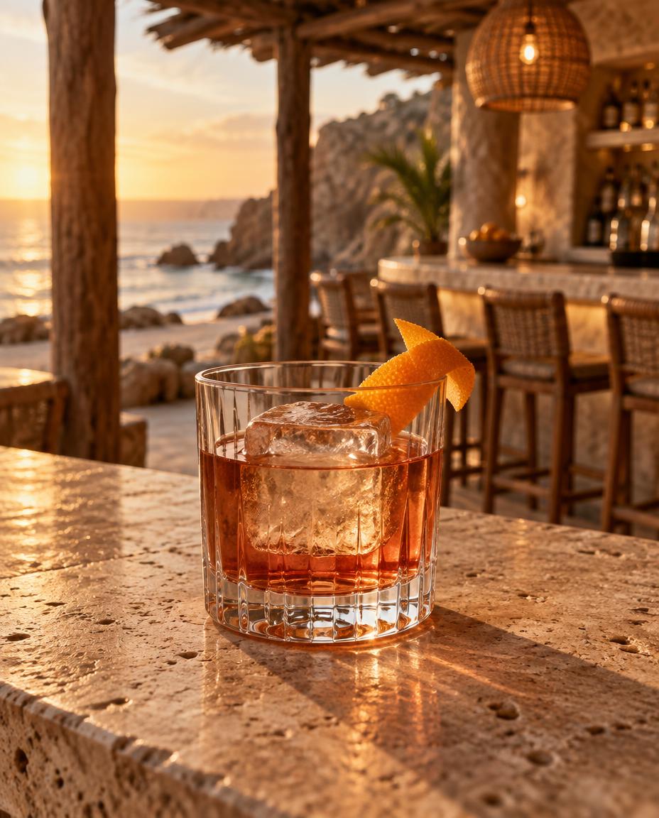 Rosa Old Fashioned cocktail